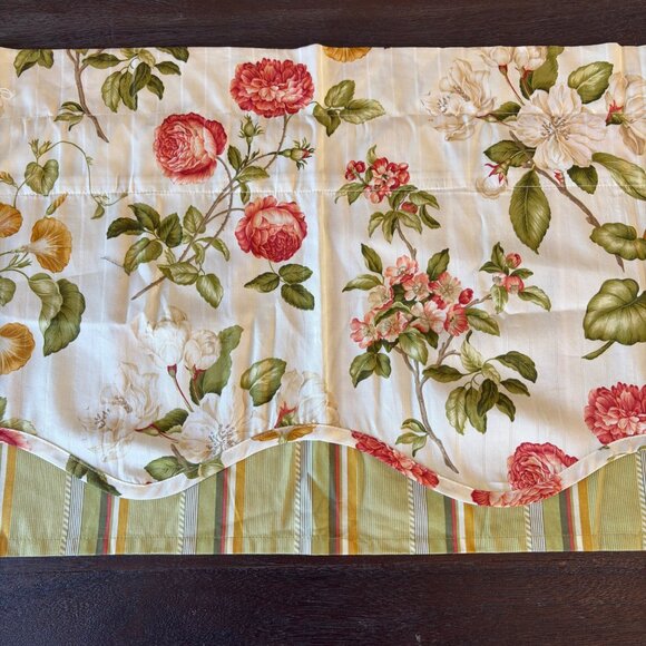 Waverly Classics Williamsburg Custis Garden Floral Valences Set Of Two - Picture 5 of 5